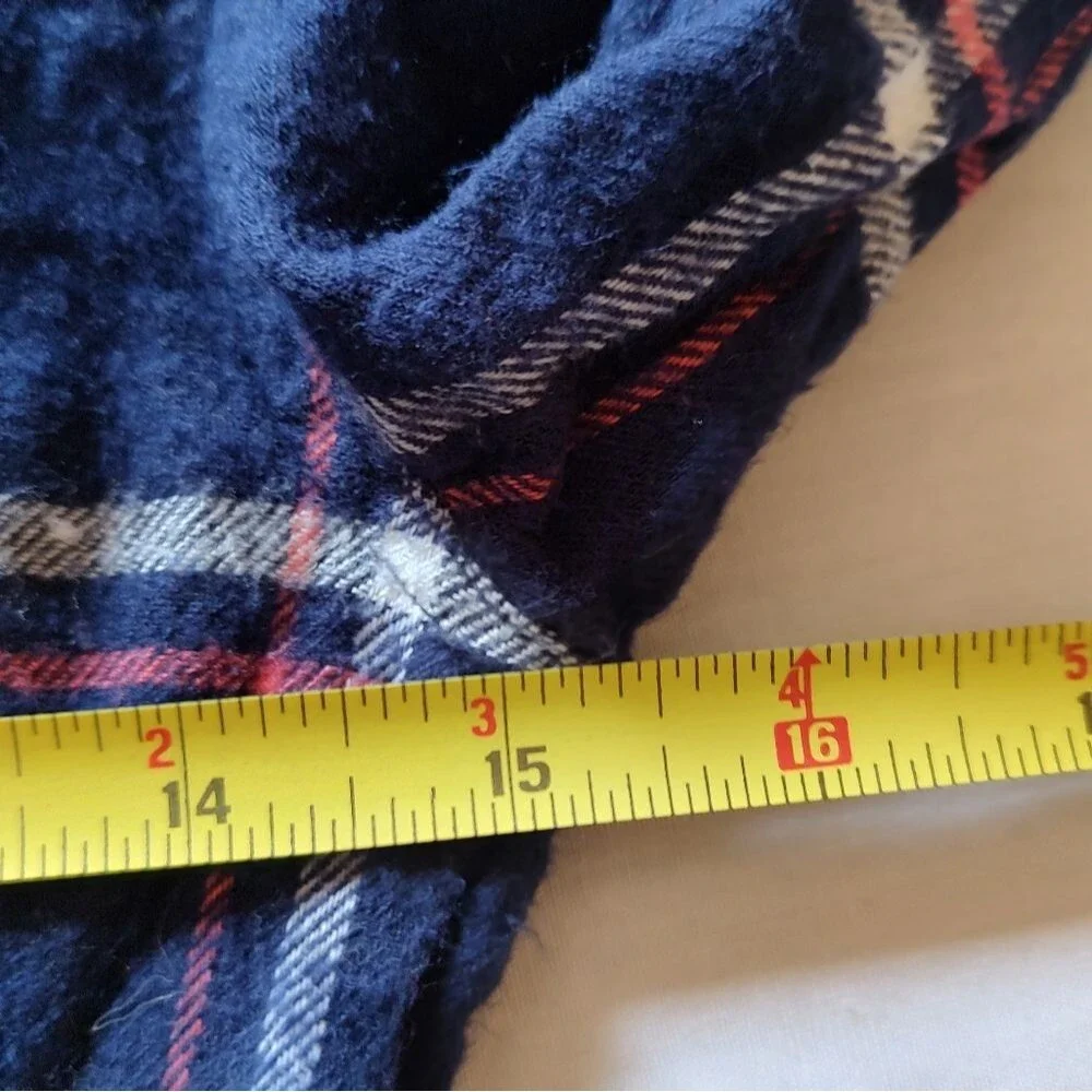 Old Navy Girl's Plaid Flannel Button-Up Dress Size XL 14